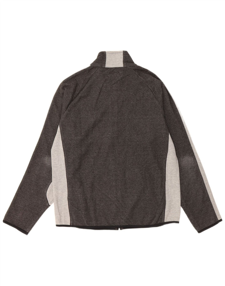 CHAMPION Mens Tracksuit Top Jacket Large Grey Cotton