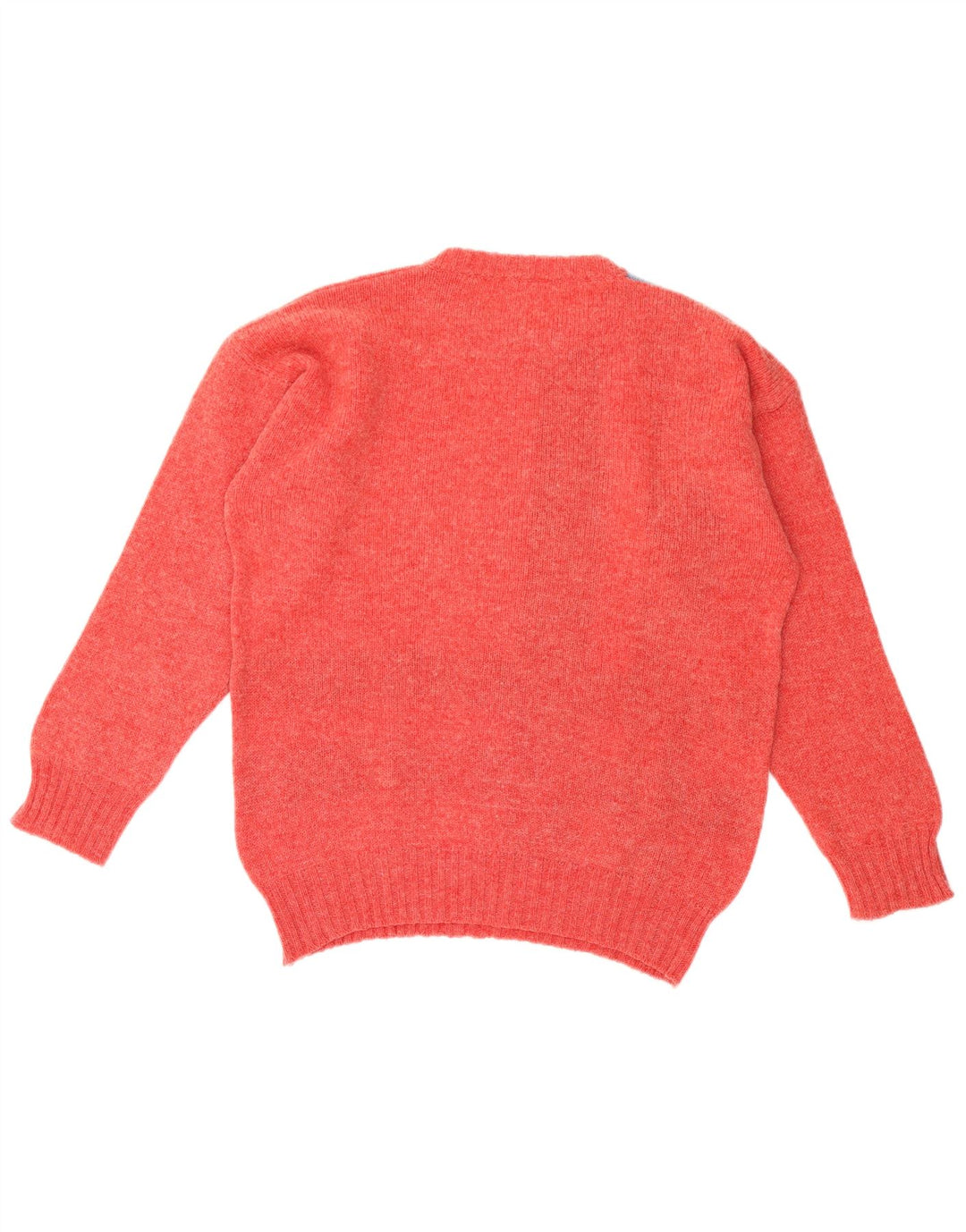Vintage Mens Crew Neck Jumper Sweater Large Red Colourblock