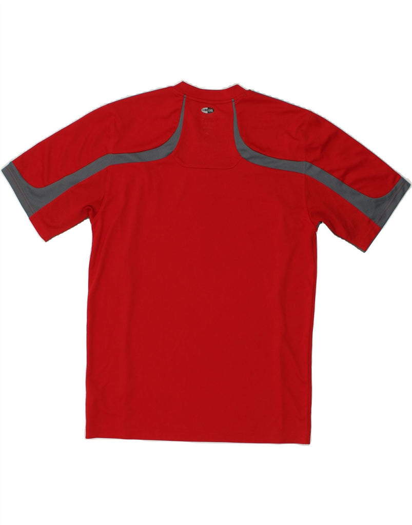 ADIDAS Mens T-Shirt Top Medium Red Colourblock Polyester | Vintage Adidas | Thrift | Second-Hand Adidas | Used Clothing | Messina Hembry 
