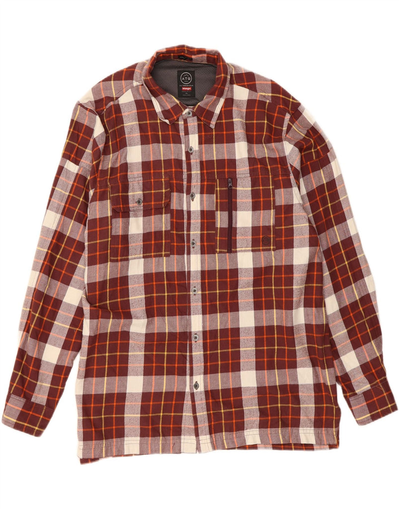 WRANGLER Mens Regular Fit Flannel Shirt XL Red Check Vintage Wrangler and Second-Hand Wrangler from Messina Hembry 