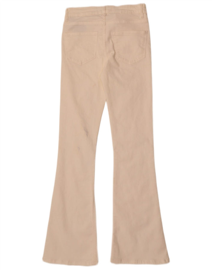 Zara Womens Flared Jeans EU 34 2XS W24 L32 White Cotton