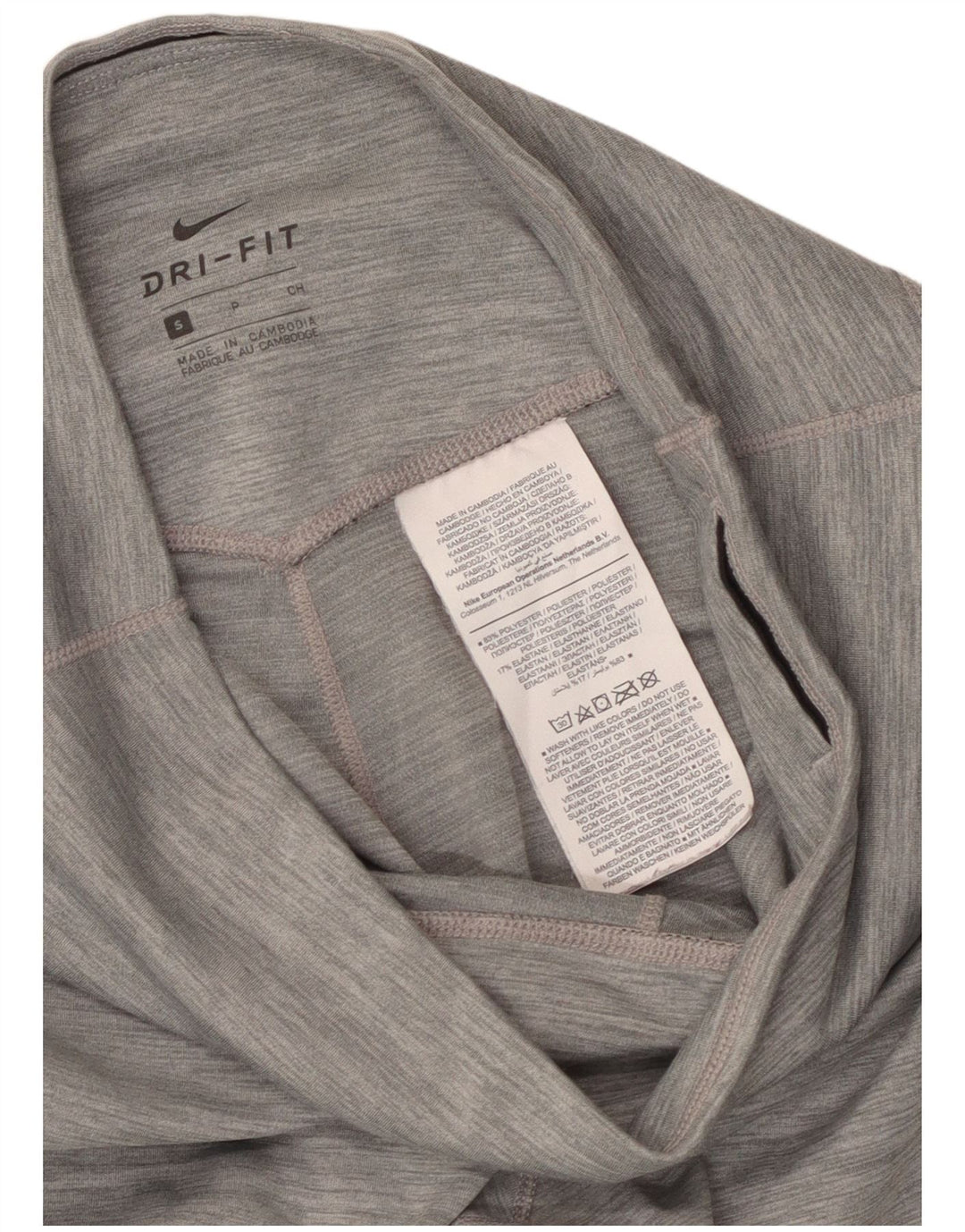 Nike Womens Dri Fit Leggings UK 8 Small  Grey Flecked Polyester