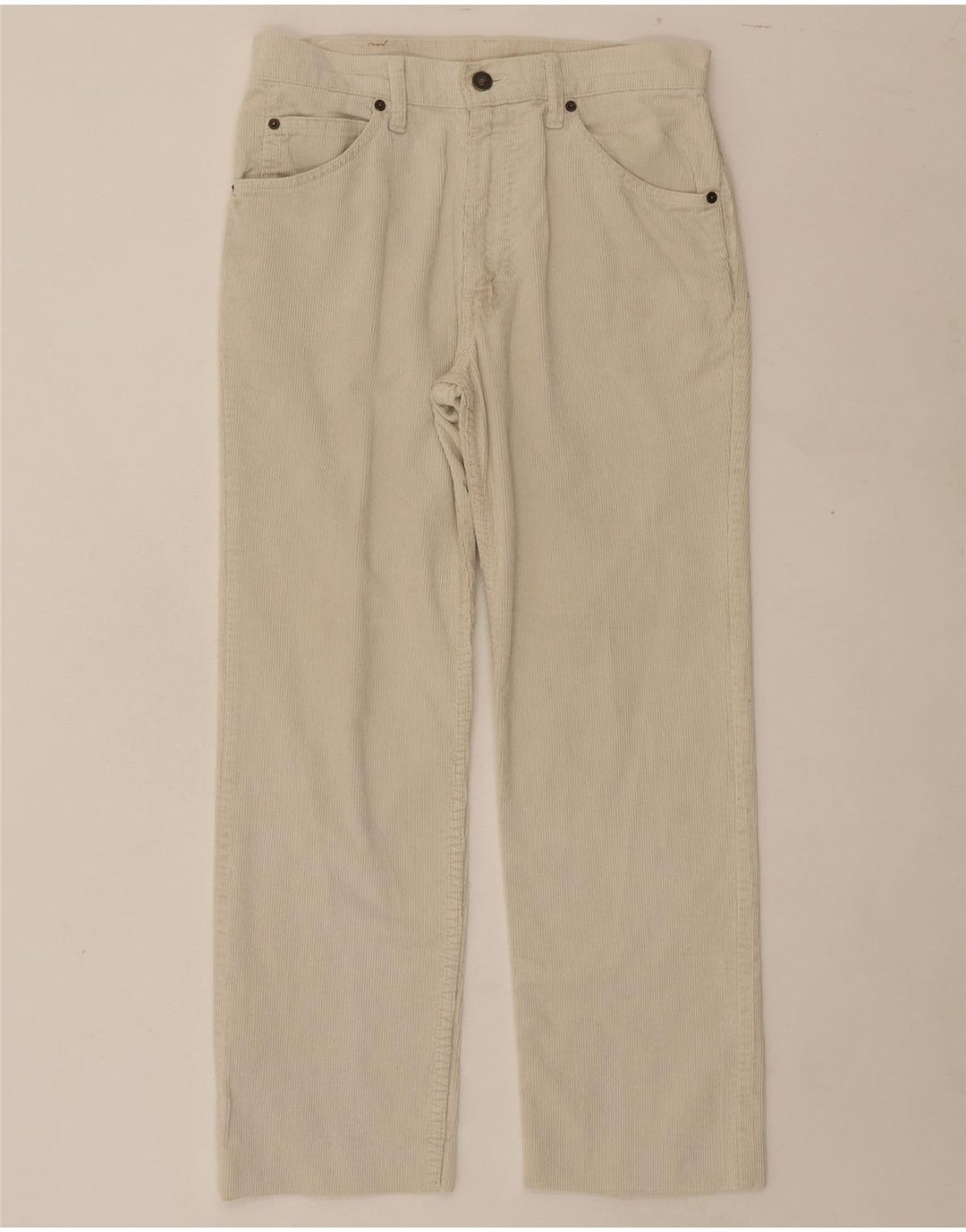 LEVI'S Mens Straight Corduroy Trousers W32 L27 White Vintage Levi's and Second-Hand Levi's from Messina Hembry 