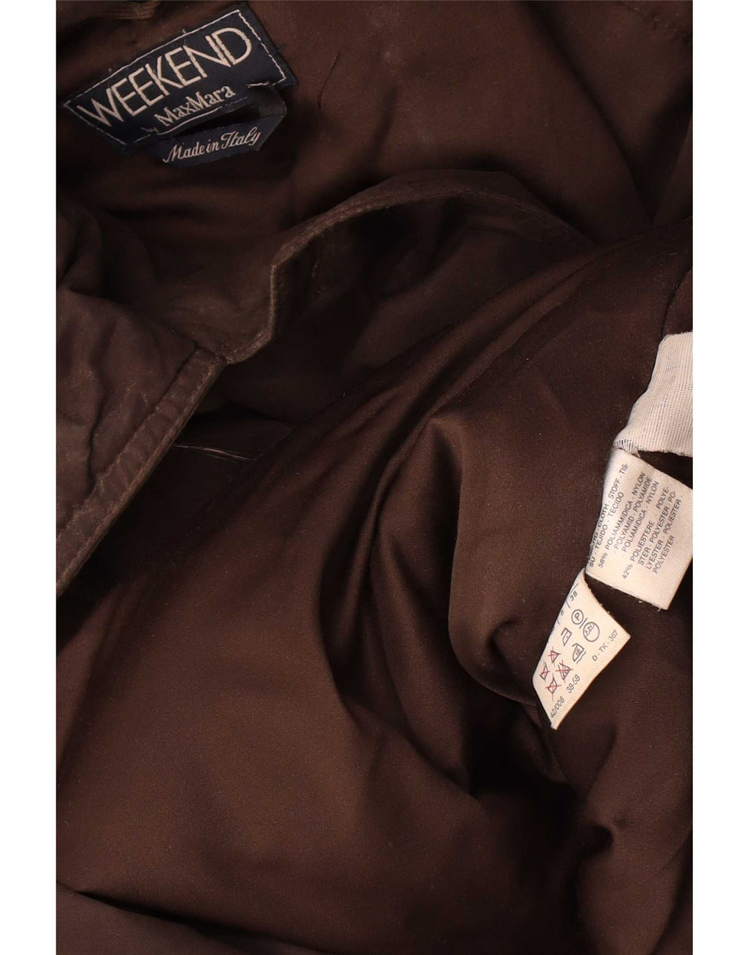 Max Mara Womens Oversized Hooded Parka Jacket UK 8 Small Brown
