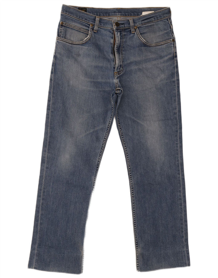 Lee Mens Straight Jeans W34 L27 Blue Cotton