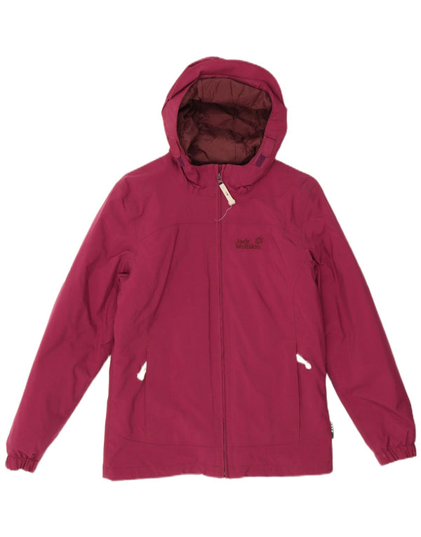 Jack Wolfskin Girls Graphic Hooded Windbreaker Jacket 11-12 Years Pink