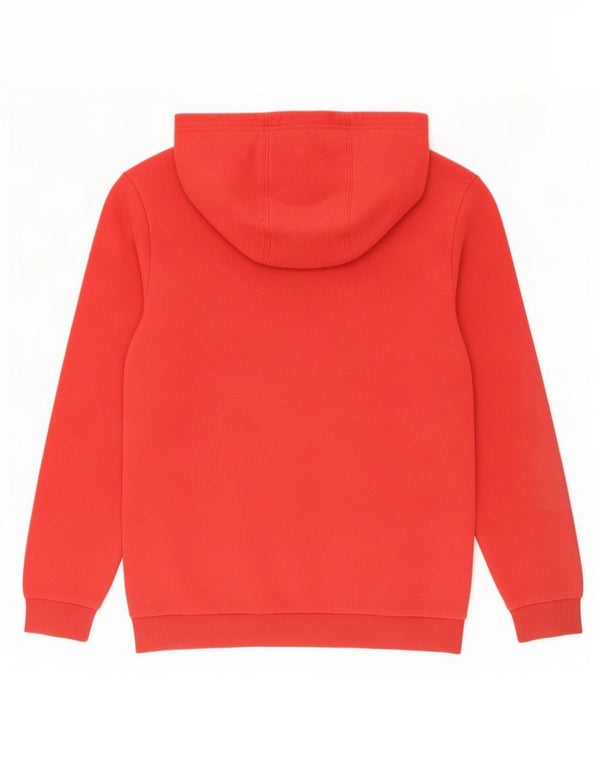 Adidas Boys Hoodie Jumper 11-12 Years Red Colourblock Cotton