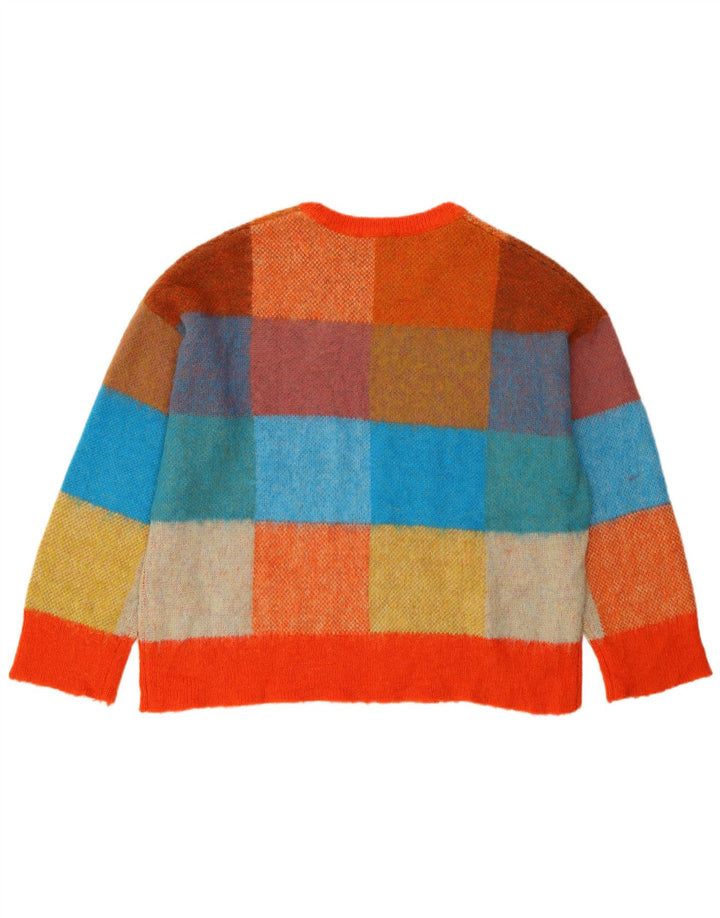 Desigual Womens Crew Neck Jumper Sweater UK 16 Large Multicoloured Acrylic