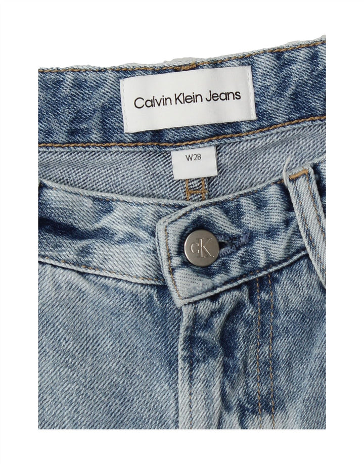 CALVIN KLEIN Womens Distressed Straight Jeans W28 L27 Blue Cotton Vintage Calvin Klein and Second-Hand Calvin Klein from Messina Hembry 
