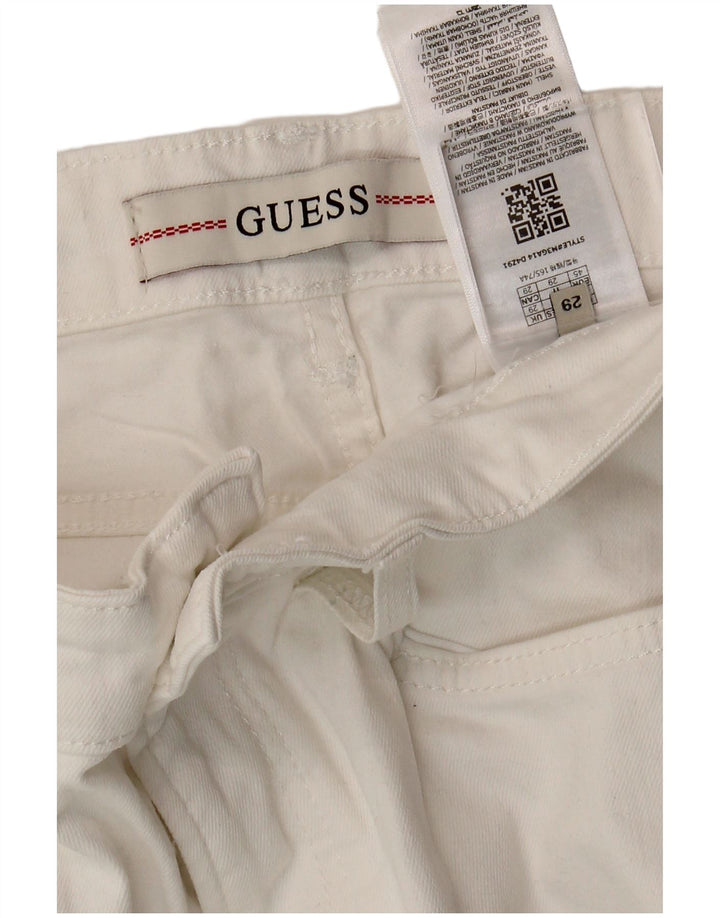 GUESS Womens Relaxed Fit Slim Jeans W29 L31  Off White Cotton