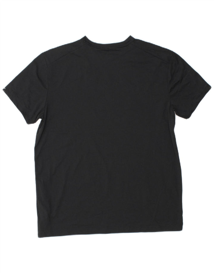 NIKE Mens Dri Fit Graphic T-Shirt Top Medium Black Polyester