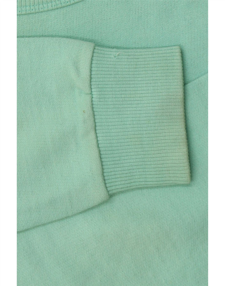 VINTAGE Womens Sweatshirt Jumper IT 42/44 Medium Turquoise Cotton