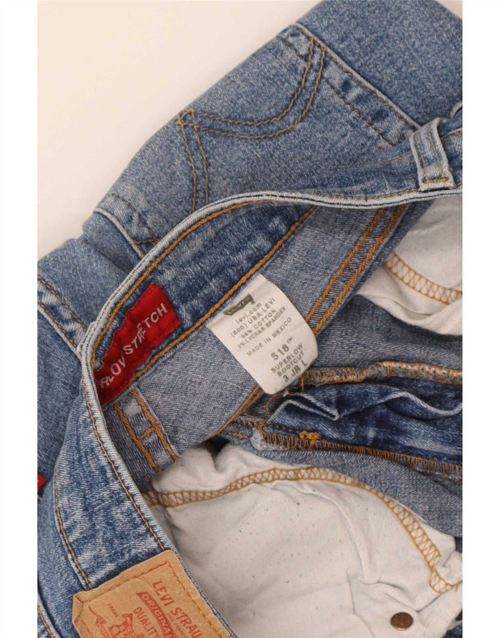 Levi's Womens 518 Super Low Bootcut Jeans Size 3 Small W28 L32 Blue Cotton