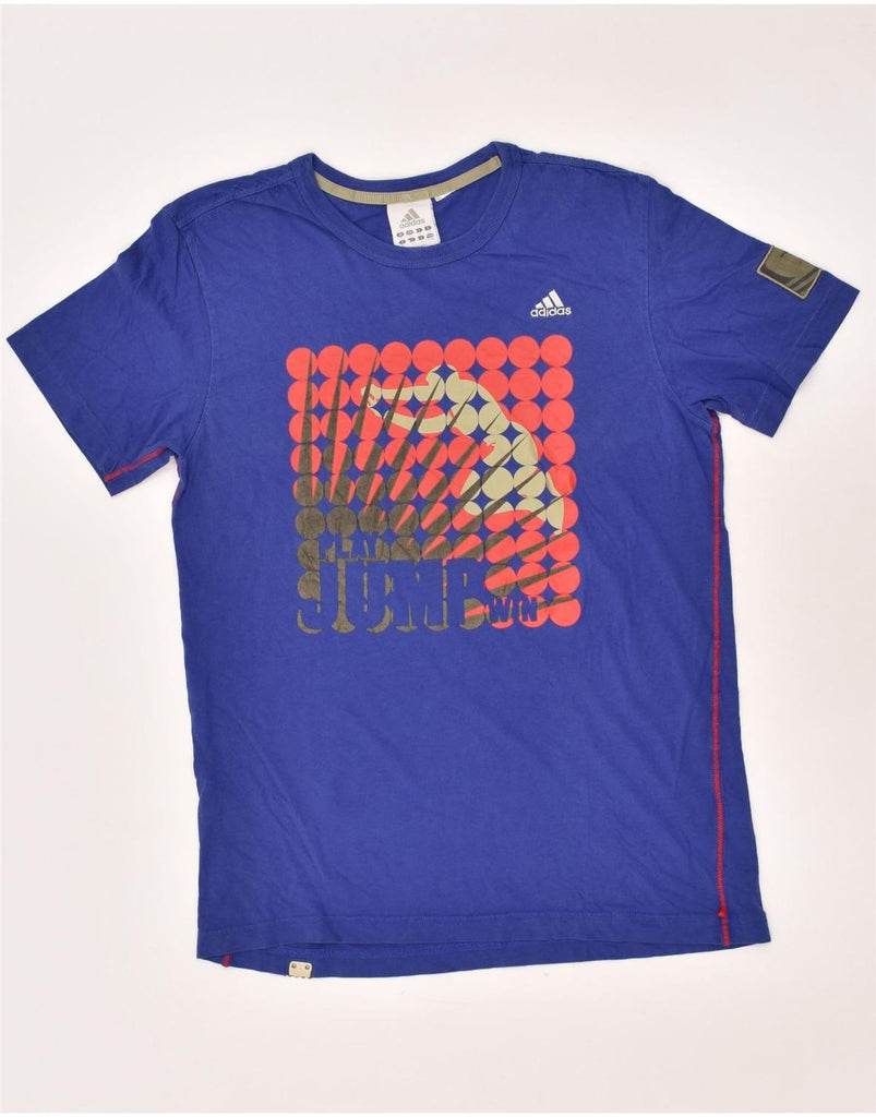 ADIDAS Mens Graphic T-Shirt Top Medium Blue Cotton | Vintage Adidas | Thrift | Second-Hand Adidas | Used Clothing | Messina Hembry 