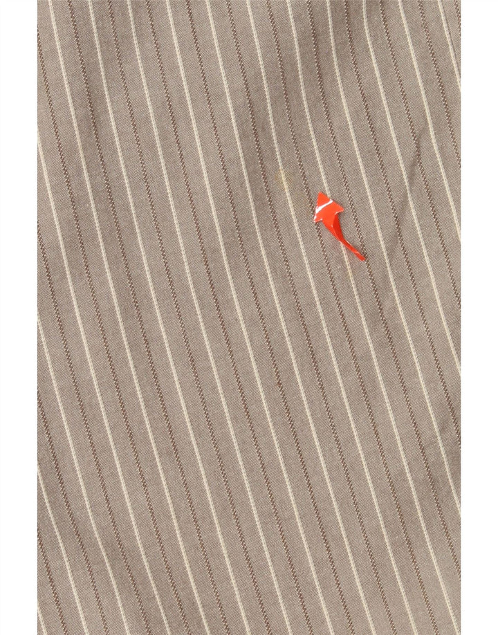 DOCKERS Womens Capri Trousers US 10 Large W30 L22 Grey Striped Cotton