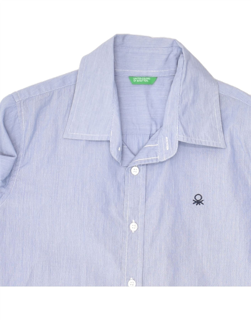 BENETTON Boys Shirt 9-10 Years Blue | Vintage Benetton | Thrift | Second-Hand Benetton | Used Clothing | Messina Hembry 