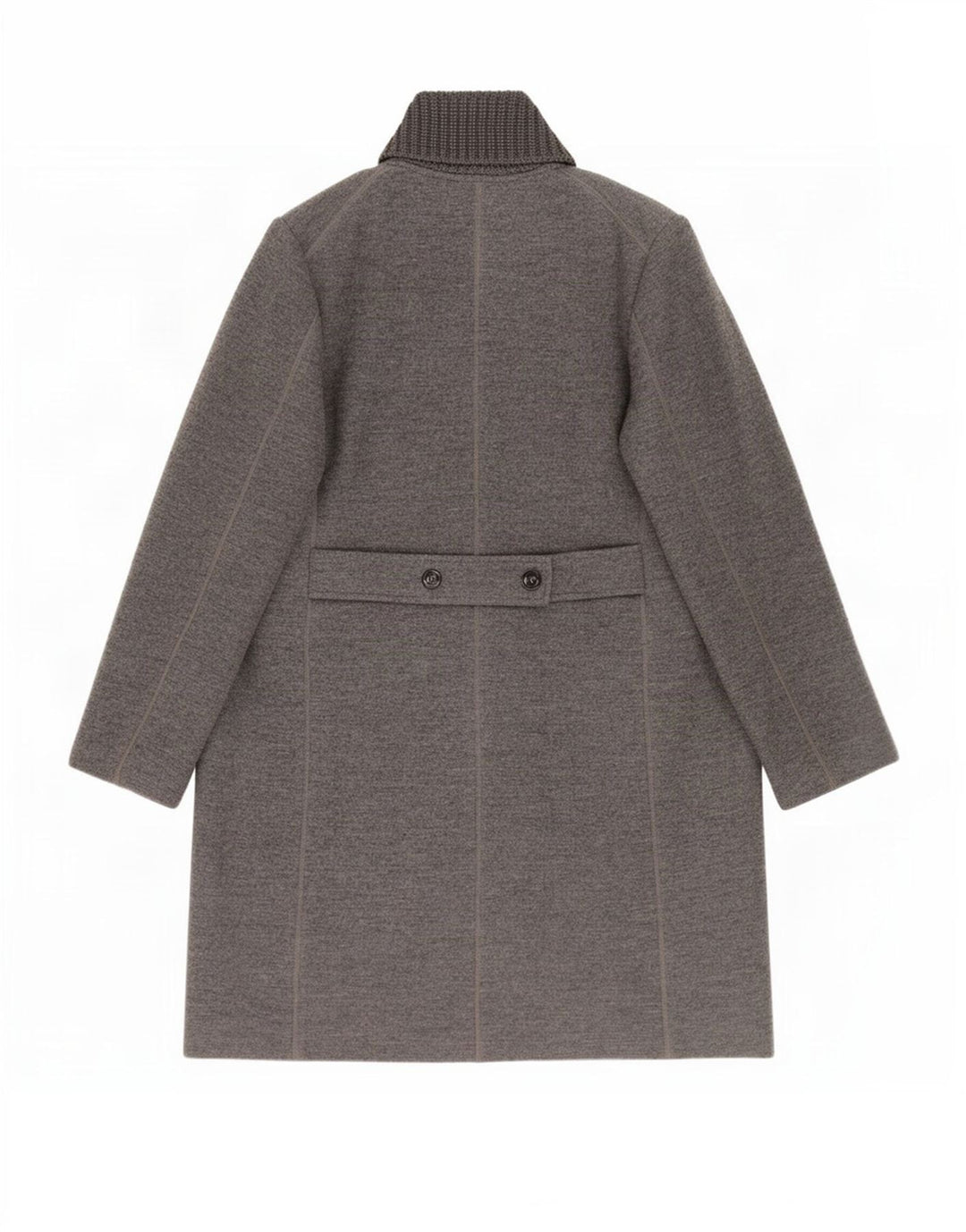 Fay Womens Overcoat UK 18 XL Grey Virgin Wool