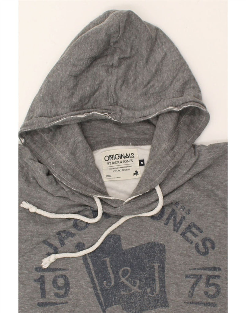 JACK & JONES Womens Graphic Hoodie Jumper UK 14 Medium Grey Cotton | Vintage Jack & Jones | Thrift | Second-Hand Jack & Jones | Used Clothing | Messina Hembry 