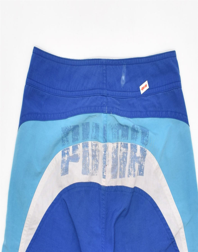 PUMA Mens Graphic Swimming Shorts XS Blue | Vintage | Thrift | Second-Hand | Used Clothing | Messina Hembry 