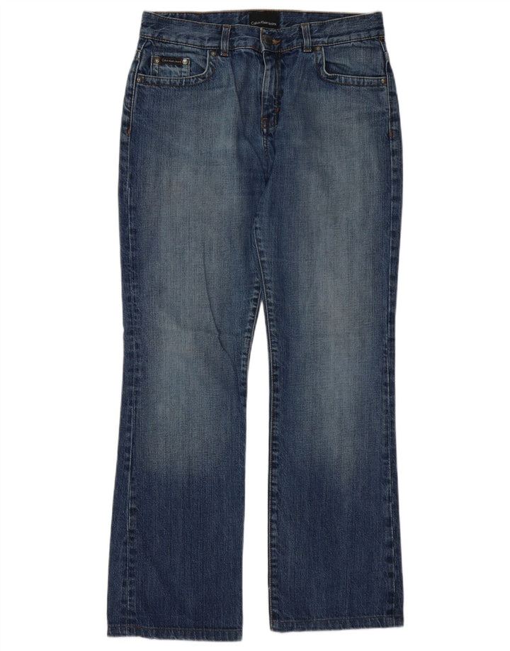 Calvin Klein Womens Bootcut Jeans W31 L30 Blue Cotton