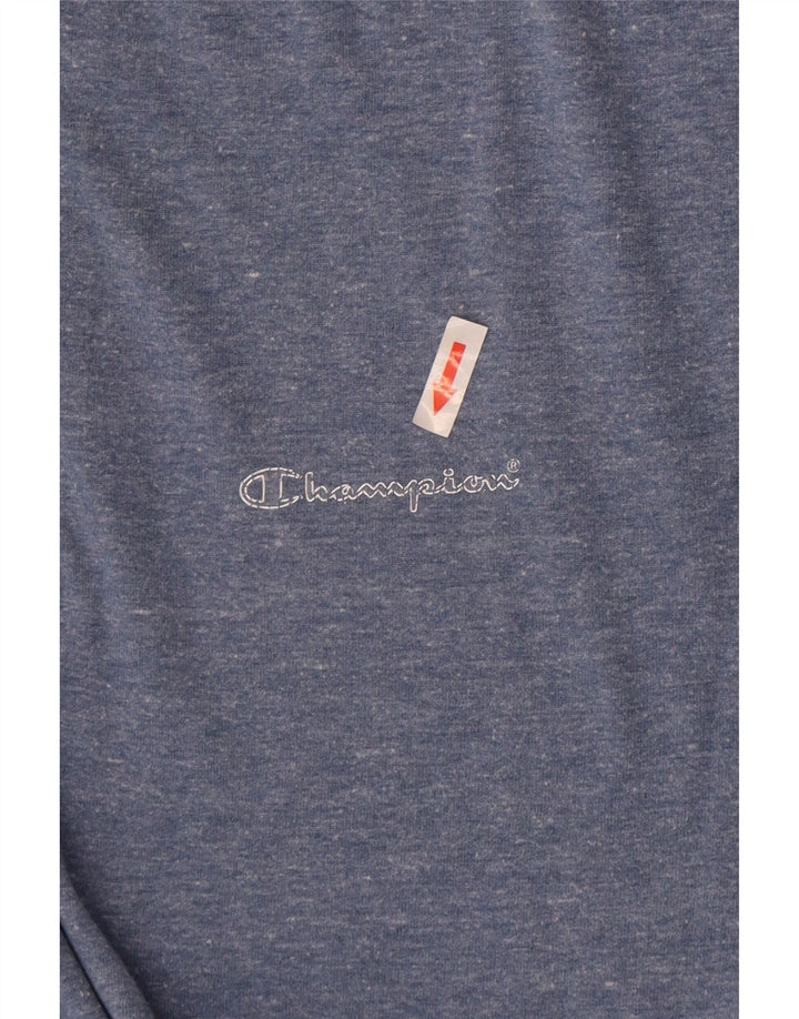 Champion Mens T-Shirt Top XL Blue Flecked Cotton