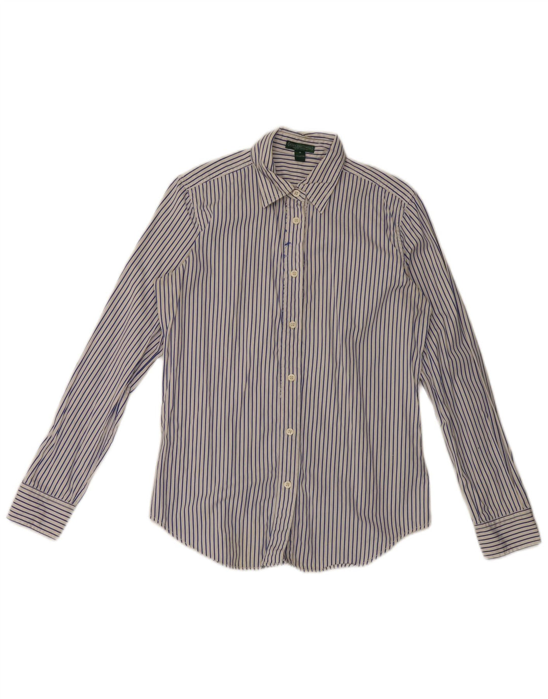 Ralph Lauren Womens Shirt UK 14 Medium White Pinstripe Cotton
