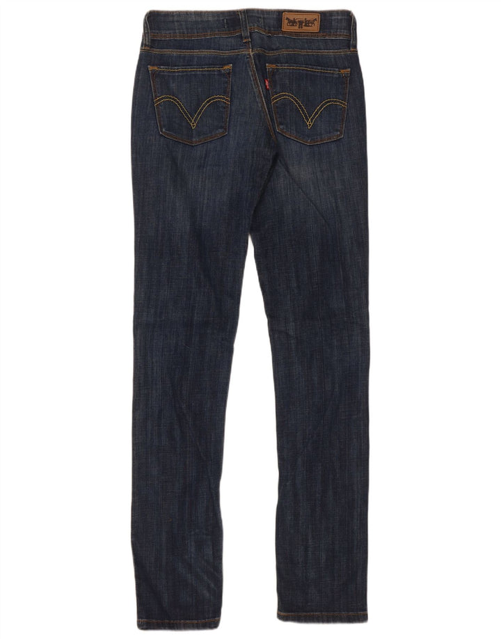Levi's Womens 571 Slim Jeans W28 L34 Navy Blue Cotton