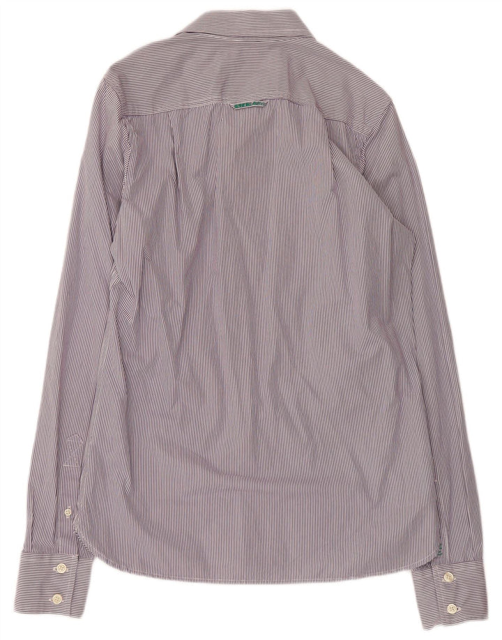 SUPERDRY Mens Shirt Medium Purple Pinstripe Cotton
