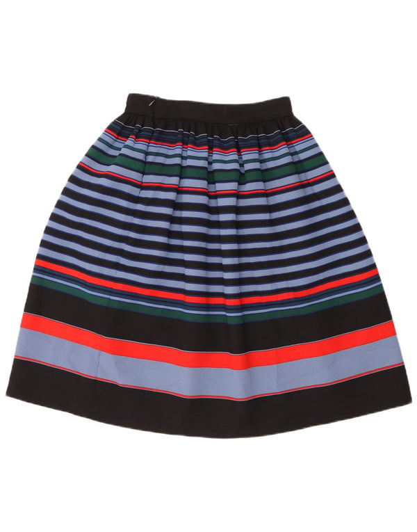 Zara Womens A-Line Skirt XS W24 Multicoloured Striped Polyester