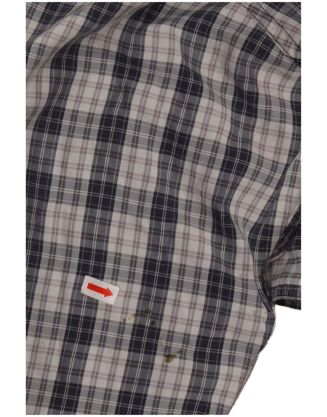 COLUMBIA Mens Titanium Shirt 2XL Navy Blue Check Polyester