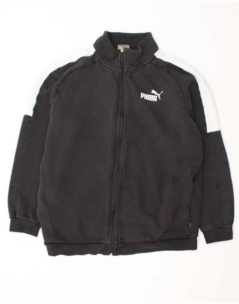 PUMA Womens Tracksuit Top Jacket UK 14 Medium Black Colourblock Cotton Vintage Puma and Second-Hand Puma from Messina Hembry 