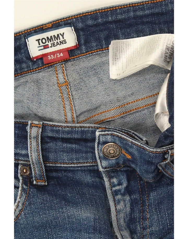 Tommy Hilfiger Mens Straight Jeans W33 L34 Blue Cotton