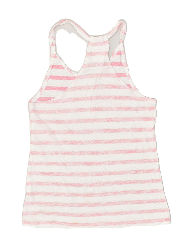 CHAMPION Girls Graphic Vest Top 9-10 Years Medium Pink Striped Cotton | Vintage Champion | Thrift | Second-Hand Champion | Used Clothing | Messina Hembry 