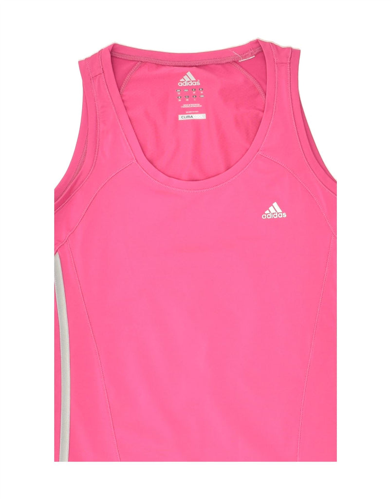 ADIDAS Womens Climacool Vest Top UK 12 Medium Pink Polyester | Vintage Adidas | Thrift | Second-Hand Adidas | Used Clothing | Messina Hembry 