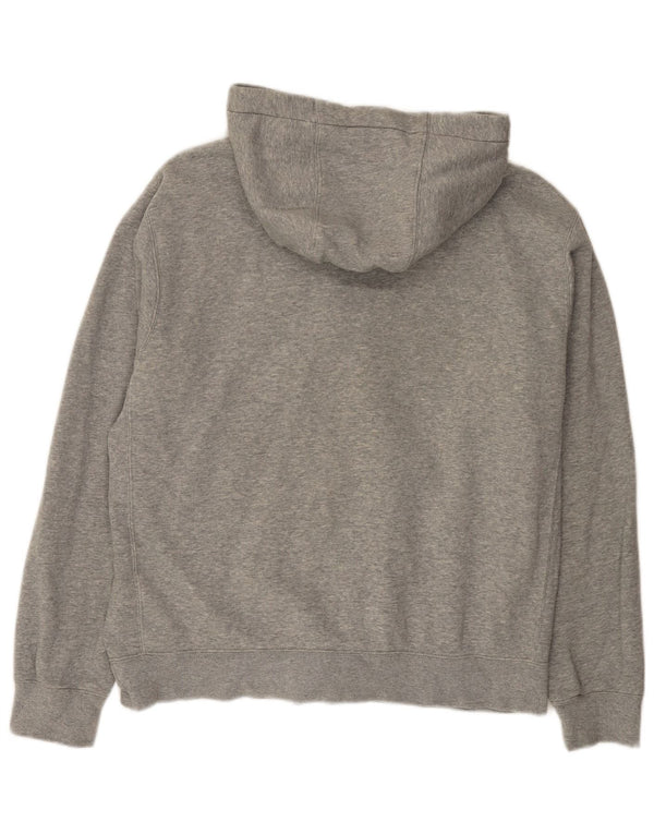 Nike Mens Zip Hoodie Sweater Medium Grey Flecked Cotton