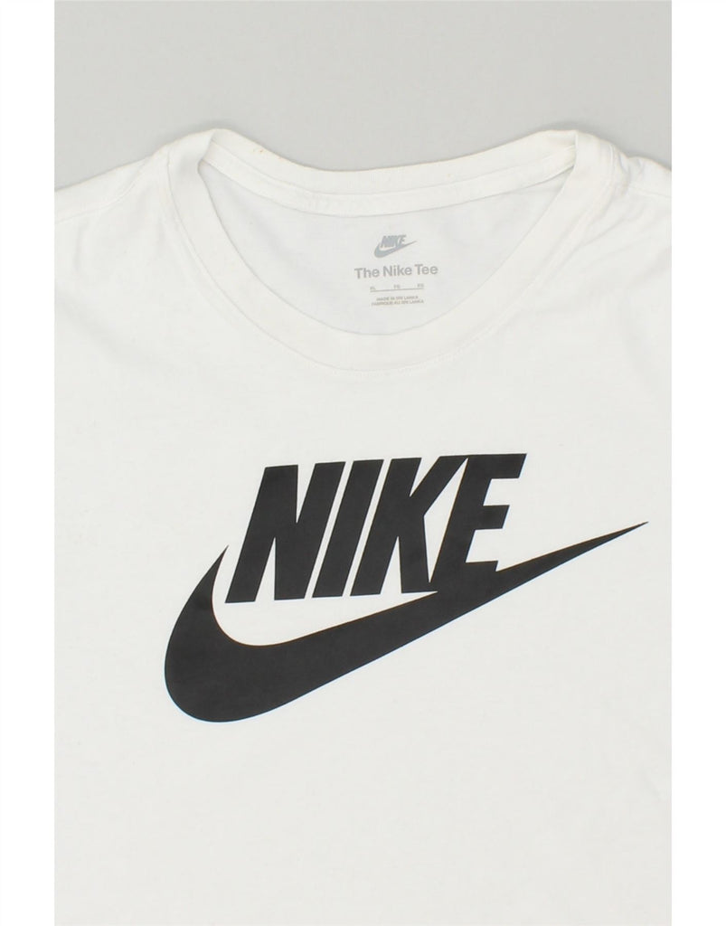 NIKE Mens Graphic T-Shirt Top XL White Cotton | Vintage Nike | Thrift | Second-Hand Nike | Used Clothing | Messina Hembry 