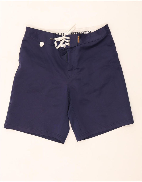 Sundek Mens Regular Fit Graphic Swimming Shorts Medium W30 L8 Blue