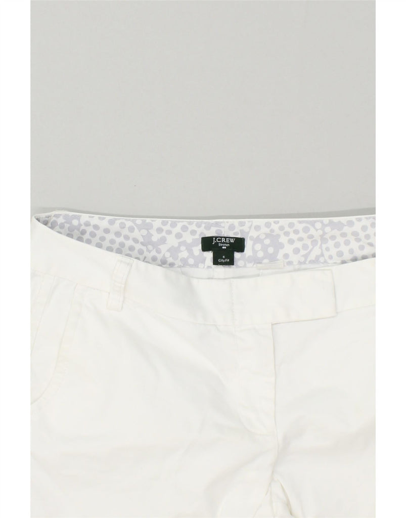 J. CREW Womens City Fit Chino Shorts US 6 Medium W30 White Cotton | Vintage J. Crew | Thrift | Second-Hand J. Crew | Used Clothing | Messina Hembry 