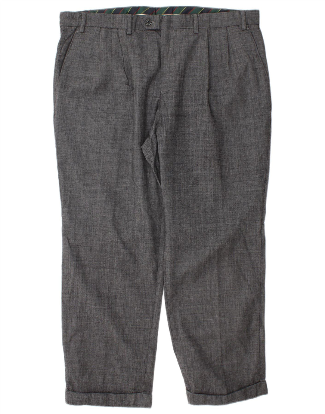 CHAPS Mens Pegged Suit Trousers W38 L29 Grey Wool
