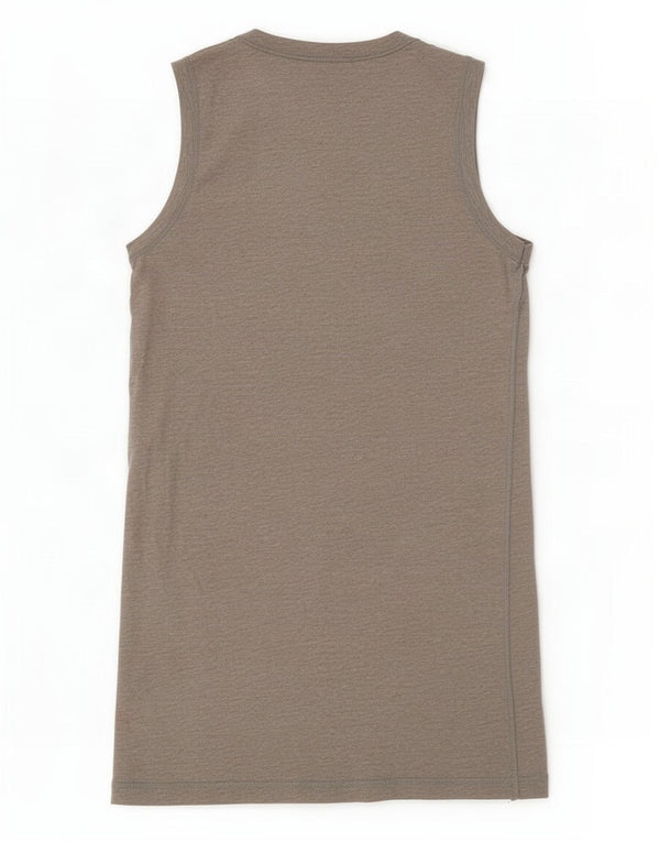 Dolce & Gabbana Womens Graphic Vest Top IT 40 Small Grey Flecked