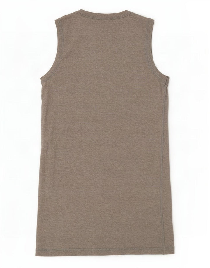 Dolce & Gabbana Womens Graphic Vest Top IT 40 Small Grey Flecked