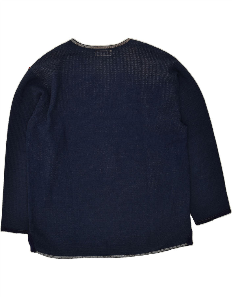 REPLAY Mens V-Neck Jumper Sweater 2XL Navy Blue Vintage Replay and Second-Hand Replay from Messina Hembry 