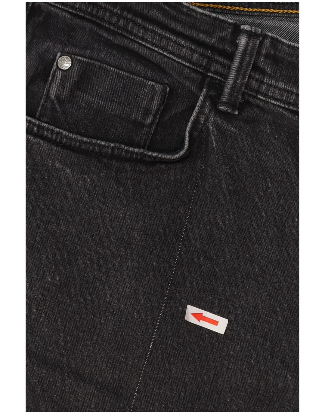 Timberland Mens Straight Jeans W35 L29 Black Cotton