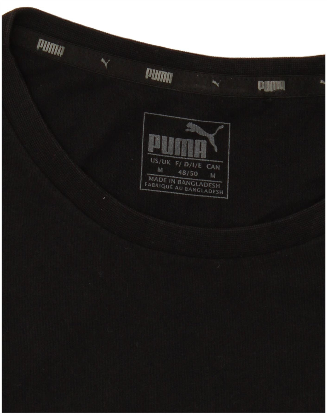 Puma Mens Graphic T-Shirt Top Medium Black