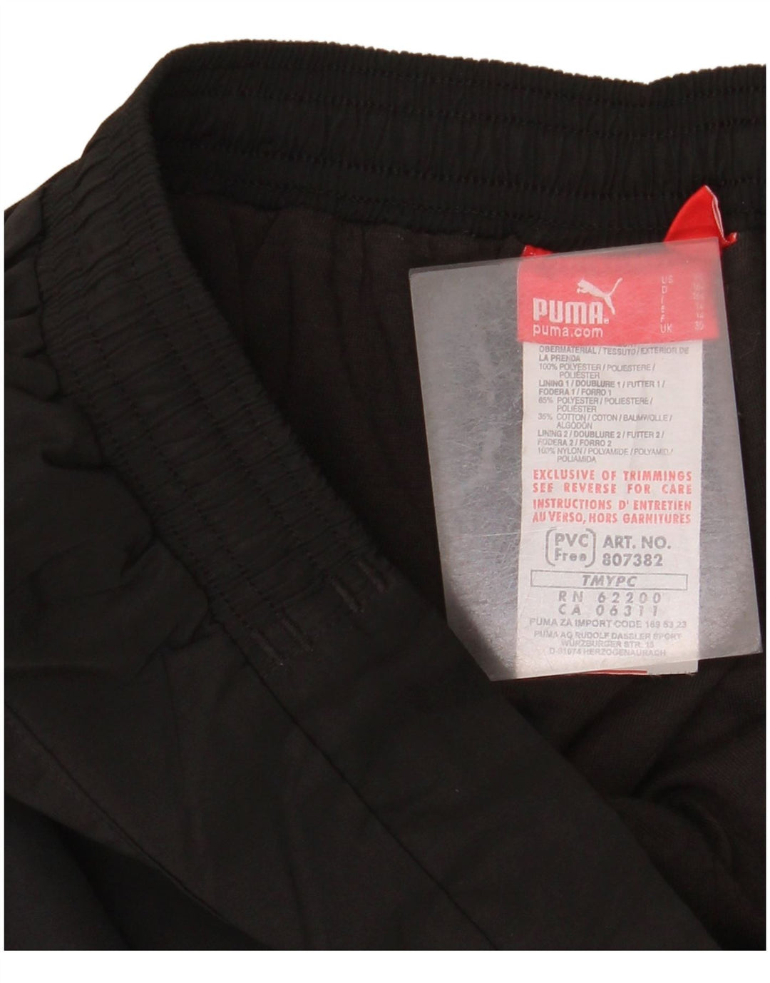 Puma Boys Tracksuit Trousers Joggers 13-14 Years  Black Polyester Sports