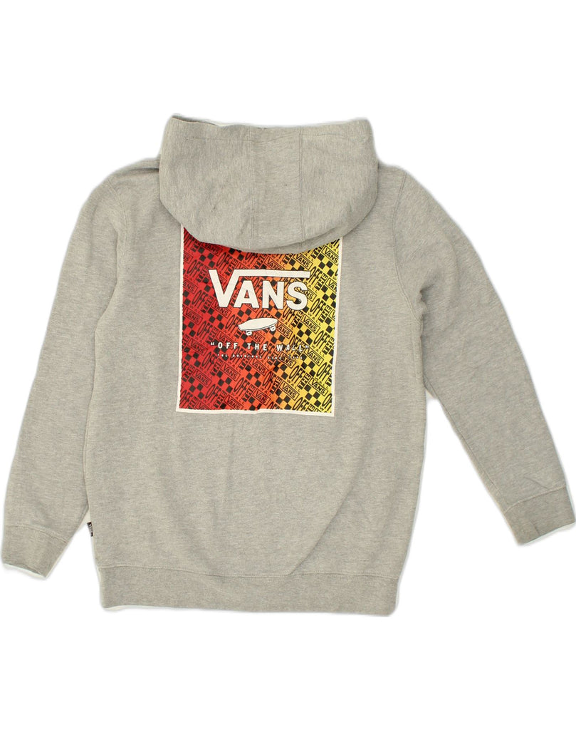 VANS Womens Graphic Hoodie Jumper UK 14 Large Grey Cotton | Vintage Vans | Thrift | Second-Hand Vans | Used Clothing | Messina Hembry 