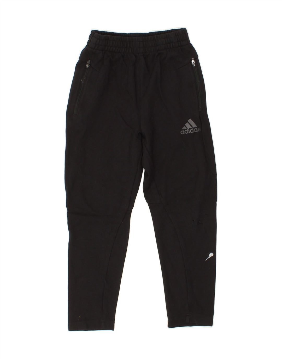 ADIDAS Boys Tracksuit Trousers 7-8 Years Black Vintage Adidas and Second-Hand Adidas from Messina Hembry 