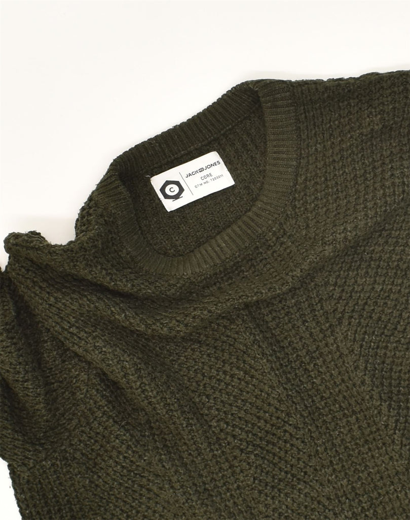 JACK & JONES Mens Crew Neck Jumper Sweater 2XL Khaki Cotton | Vintage Jack & Jones | Thrift | Second-Hand Jack & Jones | Used Clothing | Messina Hembry 