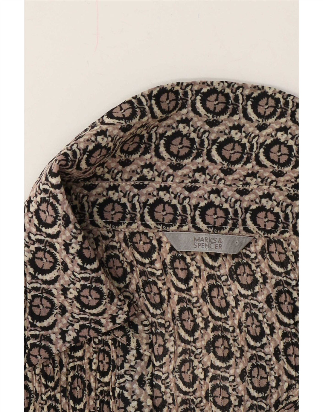 Marks & Spencer Womens Formal Shirt UK 18 XL Grey Geometric