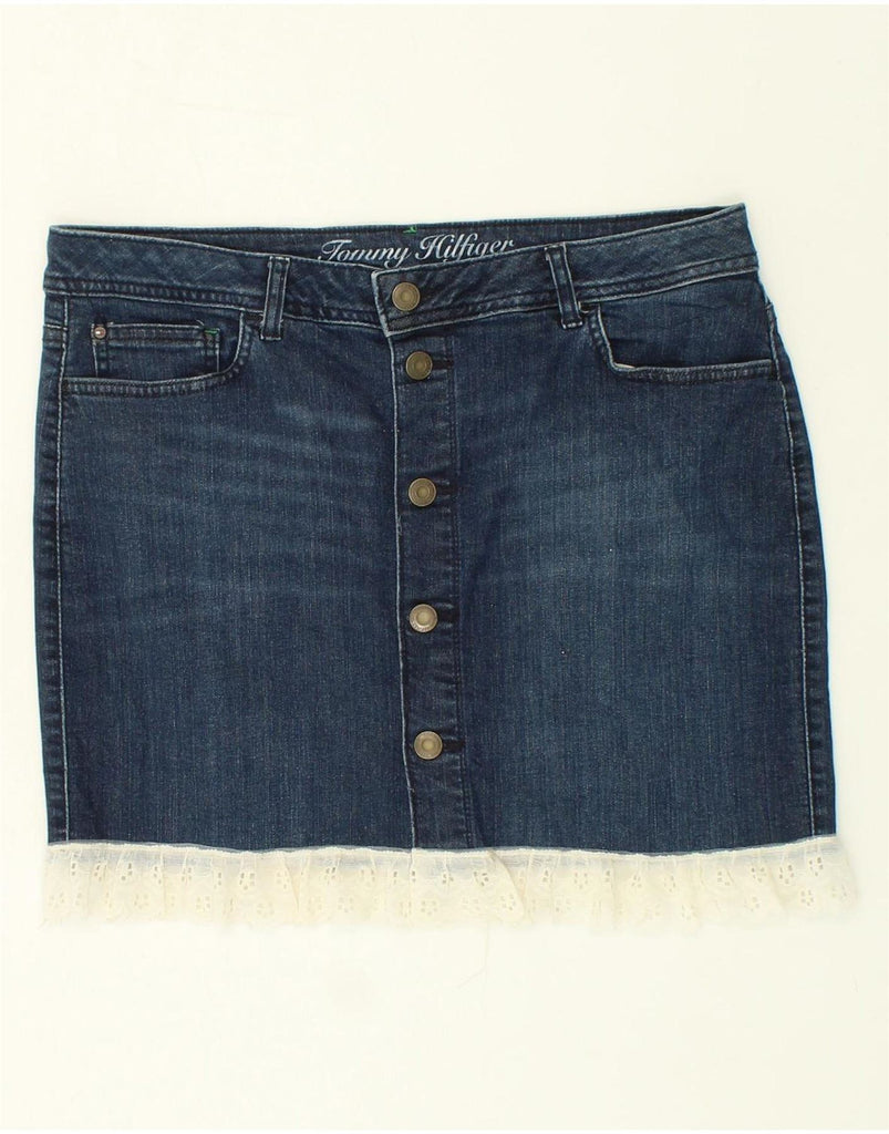 TOMMY HILFIGER Womens Denim Skirt US 10 Large W34 Blue Vintage Tommy Hilfiger and Second-Hand Tommy Hilfiger from Messina Hembry 